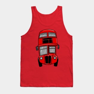 Red Vintage London Bus Tank Top